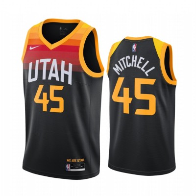 Nike Utah Jazz #45 Donovan Mitchell Black Youth NBA Swingman 2020-21 City Edition Jersey